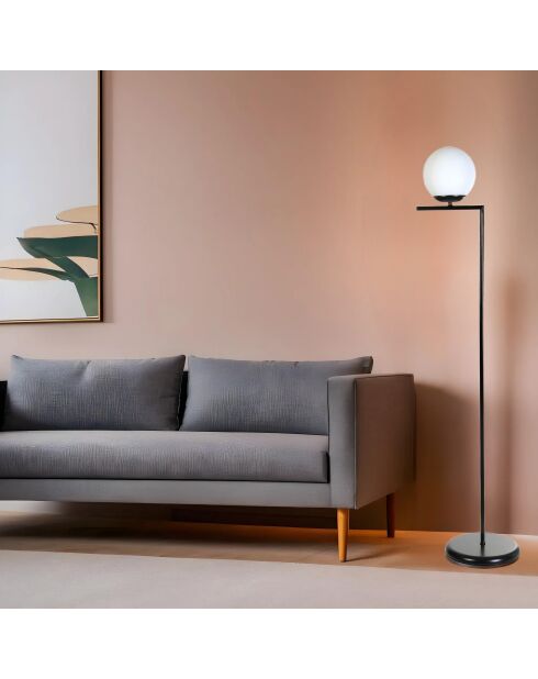 Lampadaire 8818 noir et blanc - D.30x155 cm