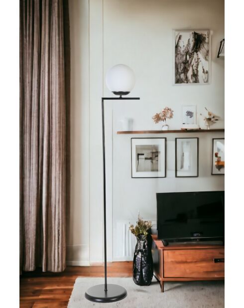 Lampadaire 8818 noir et blanc - D.30x155 cm