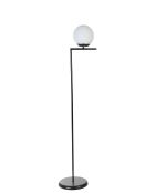 8818 lampada da terra bianca e nera - D.30x155 cm