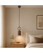 Suspension Ringa marron foncé - 9x9x94 cm