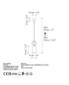 Suspension Ringa marron foncé - 9x9x94 cm