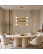 Vento gouden hanglamp - 35x10x62 cm