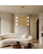Vento gouden hanglamp - 35x10x62 cm