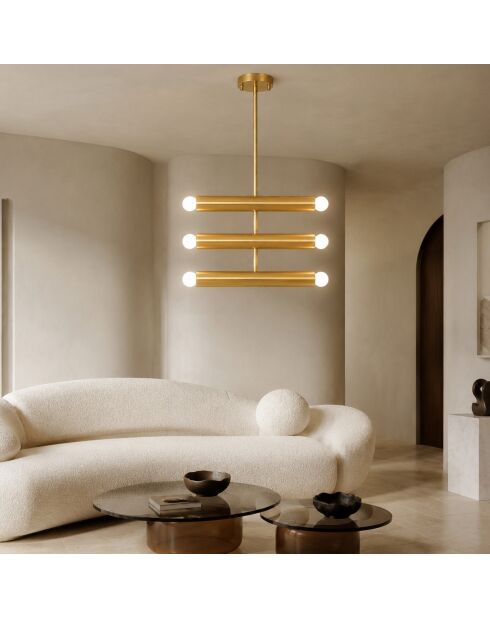 Vento goldene Pendelleuchte - 35x10x62 cm