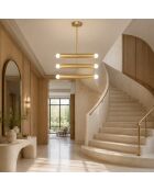 Vento gouden hanglamp - 35x10x62 cm
