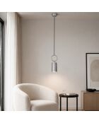 Suspension Ringa grise - 9x9x94 cm