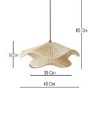 BK224 ecru hanglamp - H.18 - 52 cm