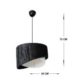 Suspensión para tartas en blanco y negro - H.65 cm