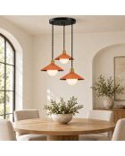 Oranje hanglamp Plise - 67x67x96 cm