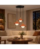 Oranje hanglamp Plise - 67x67x96 cm