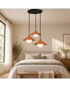 Oranje hanglamp Plise - 67x67x96 cm