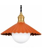 Oranje hanglamp Plise - 67x67x96 cm