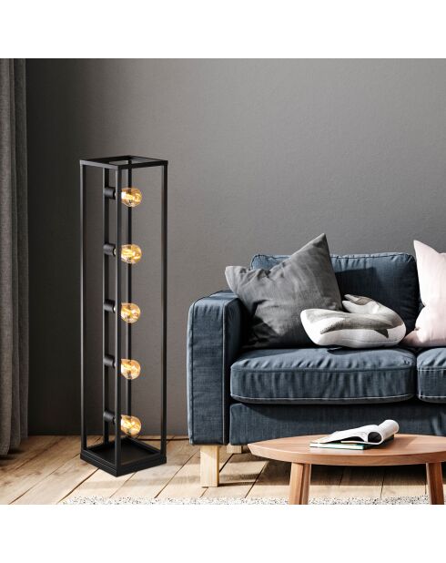 Lampadaire Kafes 13746 noir - 21x21x102 cm