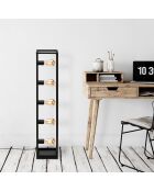 Kafes 13746 lampada da terra nera - 21x21x102 cm