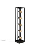 Kafes 13746 lampada da terra nera - 21x21x102 cm