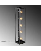 Kafes 13746 lampada da terra nera - 21x21x102 cm