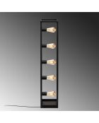Kafes 13746 lampada da terra nera - 21x21x102 cm