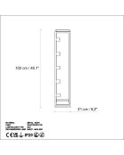Kafes 13746 lampada da terra nera - 21x21x102 cm