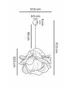 MOD0008 sospensione bianca - H.115- 120 cm