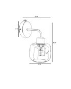Lampada da parete 9060 miele e oro - H.28 cm