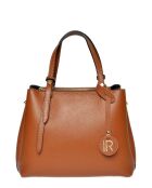 Handtasche aus cognacfarbenem Rindsleder - 22x26x13 cm