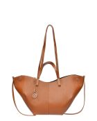 Schultertasche aus cognacfarbenem Rindsleder - 22x33x10 cm