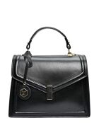 Handtasche aus schwarzem Rindsleder - 21x26x8 cm