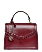 Handtasche aus weinrotem Rindsleder - 21x26x8 cm
