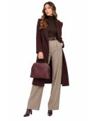 Handtasche aus weinrotem Rindsleder - 27x34x16 cm