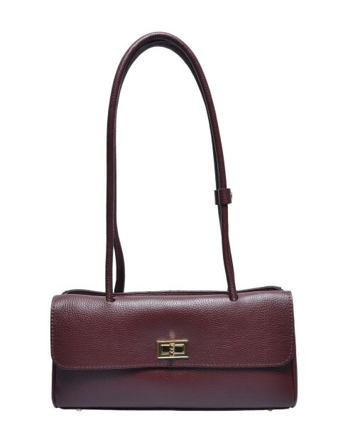 Schultertasche aus weingenarbtem Rindsleder - 16x32x9 cm