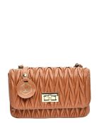 Schultertasche aus cognacfarbenem Rindsleder - 12x20x5 cm