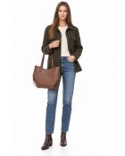 Braune Schultertasche aus Rindsleder - 22x33x10 cm