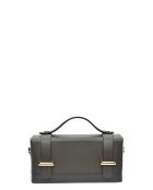 Dunkelbraune Handtasche aus Glattleder - 9x18x4,5 cm