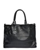 Handtasche aus schwarzem Rindsleder - 28x39x17 cm