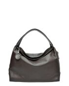 Hobo-Tasche aus dunkelbraunem Rindsleder - 35x41x10 cm