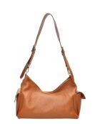 Borsa a tracolla in pelle martellata cognac - 19x33x13,5 cm