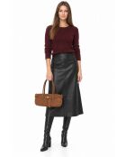Handtasche aus cognacfarbenem Veloursleder - 14,5 x 29 x 9,5 cm