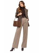 Braune Schultertasche aus Veloursleder - 17,5 x 24 x 6,5 cm