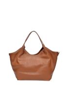 Schultertasche aus cognacfarbenem Rindsleder - 25,5 x 43 x 13 cm
