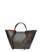 Handtasche aus dunkelbraunem Rindsleder - 24x38x13,5 cm