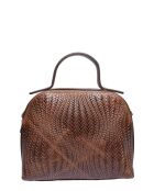 Braune Handtasche aus Rindsleder - 27x34x16 cm