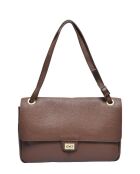 Braune Schultertasche aus Rindsleder - 22x33x9 cm
