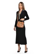 Handtasche aus cognacfarbenem Rindsleder - 20,5x24x11 cm