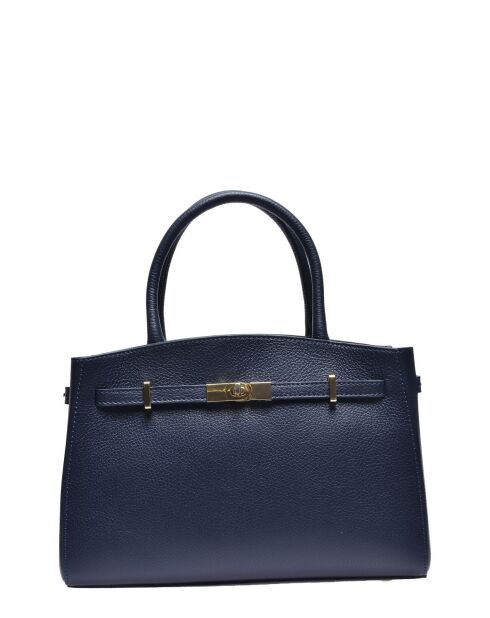 Handtasche aus blauem Rindsleder - 22,5x31x9 cm