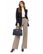 Handtasche aus blauem Rindsleder - 22,5x31x9 cm
