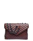 Braune Schultertasche aus Rindsleder - 23x34x10 cm