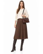 Braune Schultertasche aus Rindsleder - 23x34x10 cm