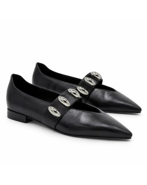 Ballerines en cuir Comillasna noires