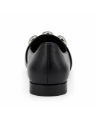 Schwarze Lederballerinas Comillasna