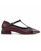 Bordeauxrote Triesteza-Lederballerinas